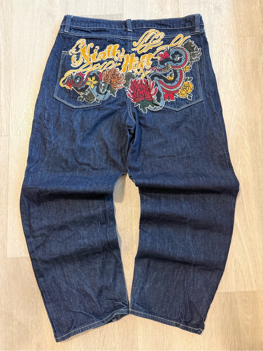 Ninth Hall Ambush Dragon Embroidered Boxy Pants